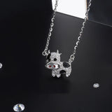 925 Sterling Silver Cattle Pendant Necklace Women Jewelry