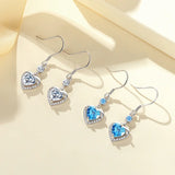 Hiyong 925 Sterling Silver Heart Earring with Crystal Zircon