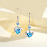 Hiyong 925 Sterling Silver Heart Earring with Crystal Zircon