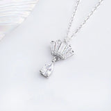 925 Silver Crown Pendant Necklace Chain Choker Gift