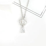 925 Silver Crown Pendant Necklace Chain Choker Gift