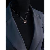 Hiyong Compass 925 Silver Necklace Star Pendant Choker Silver Hexagram Gift