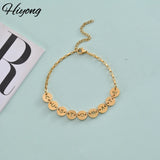 Hiyong Personalized Disc Letter Bracelet Charm Name Jewelry
