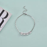 Hiyong Personalized Disc Letter Bracelet Charm Name Jewelry