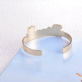 Hiyong Name Bangle, Personalized Women Nameplate Bangles Double Layer Bracelet