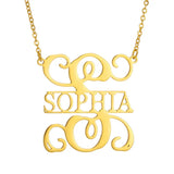 Hiyong Name Letter Necklace Choker Pendant Nameplate