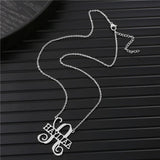 Hiyong Name Letter Necklace Choker Pendant Nameplate