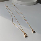 Hiyong Letter Necklace Lock Portrait Pendants Necklaces Metal Key Heart