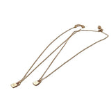 Hiyong Letter Necklace Lock Portrait Pendants Necklaces Metal Key Heart