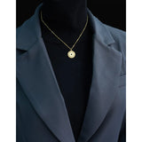 Hiyong S925 Silver Zodiac Sign Constellations Compass Pendant Necklace