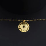 Hiyong S925 Silver Zodiac Sign Constellations Compass Pendant Necklace