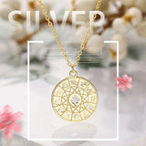 Hiyong S925 Silver Zodiac Sign Constellations Compass Pendant Necklace
