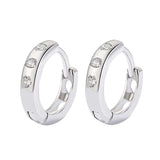 925 Silver Zircon Ear Clip Earrings, Mother's Gift