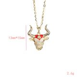 925 Silver Bullfight Necklace Animal Jewelry Bull Head Necklaces