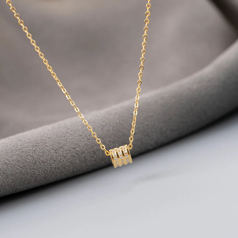 Hiyong Sterling Silver Small Waist Pendent Necklace Women Jewelry
