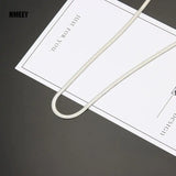 Hmeey 3-5mm Women Herringbone Necklace, Silver Collarbone Chain Choker
