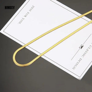Hmeey 3-5mm Women Herringbone Necklace, Silver Collarbone Chain Choker
