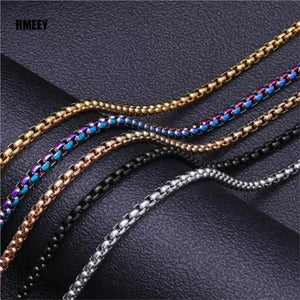 Hmeey Rope Chain Necklace Stainless Steel Pendant