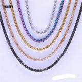 Hmeey Rope Chain Necklace Stainless Steel Pendant