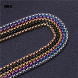 Hmeey Rope Chain Necklace Stainless Steel Pendant