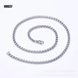 Hmeey Rope Chain Necklace Stainless Steel Pendant