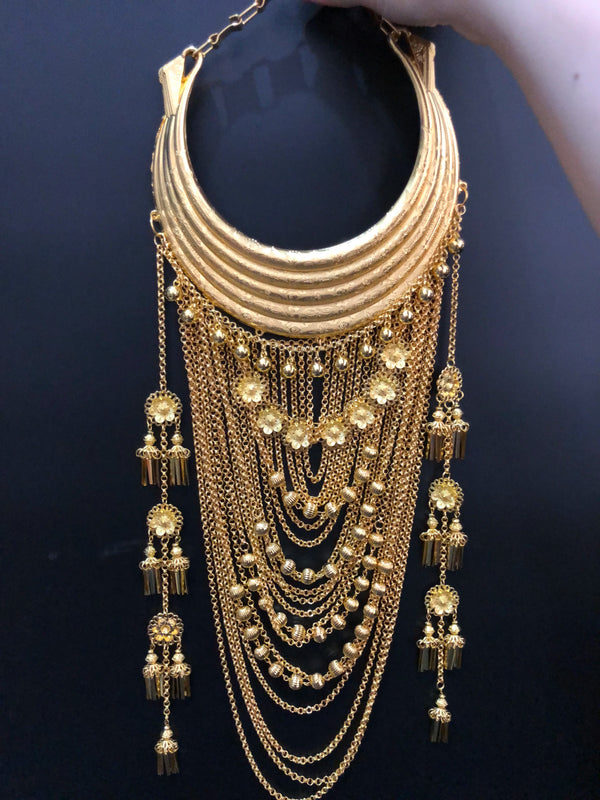 Hmong Woman Collar Necklace Miao Jewelry Five Layer Dance