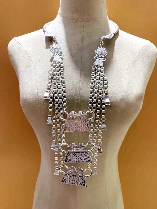 Hmong Woman Collar & Necklace Miao Jewelry Dance Party