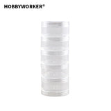 Plastic Round Clear Box Jewelry Storage Organizer L0051