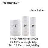 Plastic Round Clear Box Jewelry Storage Organizer L0051