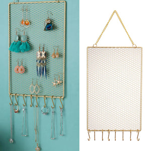 Wall Mounted Diamond Jewelry Organizer for Girls