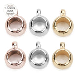 100pcs CCB Clip Clasp Beads - Tube Bead Rose Golden Plated Spacer Loose Beads