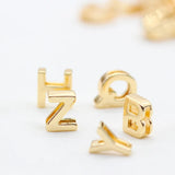 1.4MM 14K Plated Brass A-Z Alphabet Letter Charms Pendants DIY Jewelry Making