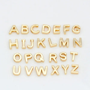 1.4MM 14K Plated Brass A-Z Alphabet Letter Charms Pendants DIY Jewelry Making