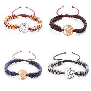 Holiday Gift Stone Bracelet Stainless Steel Men Women Jewelry