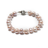 Pink Pearl Bracelet for Mom 8-9mm Beads