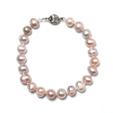 Pink Pearl Bracelet for Mom 8-9mm Beads