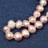 Pink Pearl Bracelet for Mom 8-9mm Beads