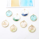 Holiday Phnom Penh Shell Conch Starfish Round Pendant DIY Earrings Material