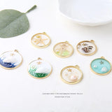 Holiday Phnom Penh Shell Conch Starfish Round Pendant DIY Earrings Material