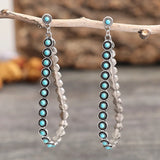 Turquoise Hoop Dangle Earrings for Women