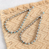 Turquoise Hoop Dangle Earrings for Women
