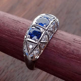 Hollow Zircon Ring For Women Brithday Christmas Engagement Gift