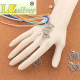 Hollow Butterfly Animal Clasp Charm Beads 15Pcs