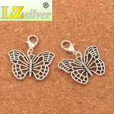 Hollow Butterfly Animal Clasp Charm Beads 15Pcs