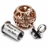 Hollow Butterfly Crystal Urn Cremation Necklace Always In My Heart