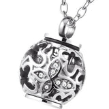 Hollow Butterfly Crystal Urn Cremation Necklace Always In My Heart