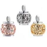 Hollow Butterfly Crystal Urn Cremation Necklace Memorial Pendant