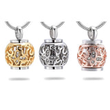 Hollow Butterfly Crystal Urn Cremation Necklace Memorial Pendant