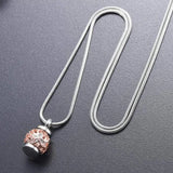 Hollow Butterfly Crystal Urn Cremation Necklace Memorial Pendant