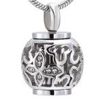 Hollow Butterfly Crystal Urn Cremation Necklace Memorial Pendant